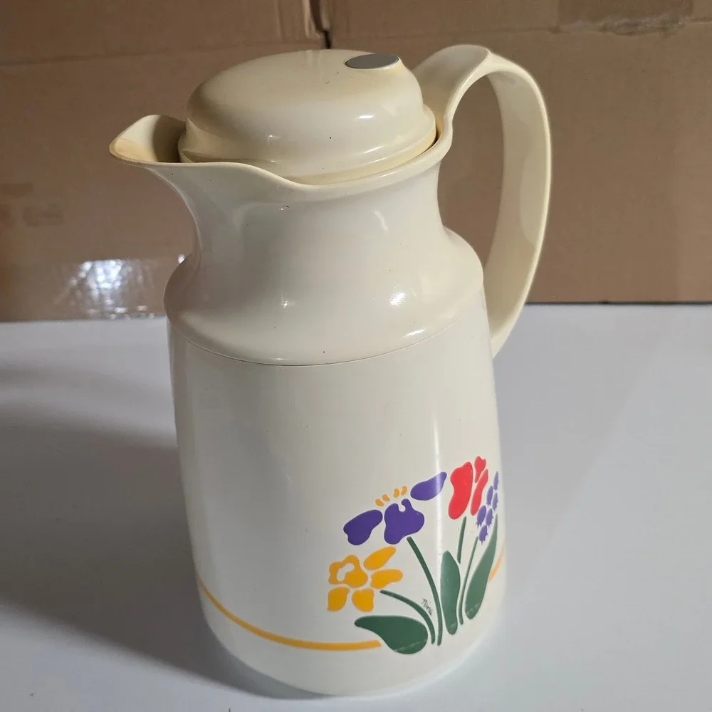Vintage Thermos Helga No‎ 490 Nina Floral Coffee Carafe 1 Qt West Germany 1984
